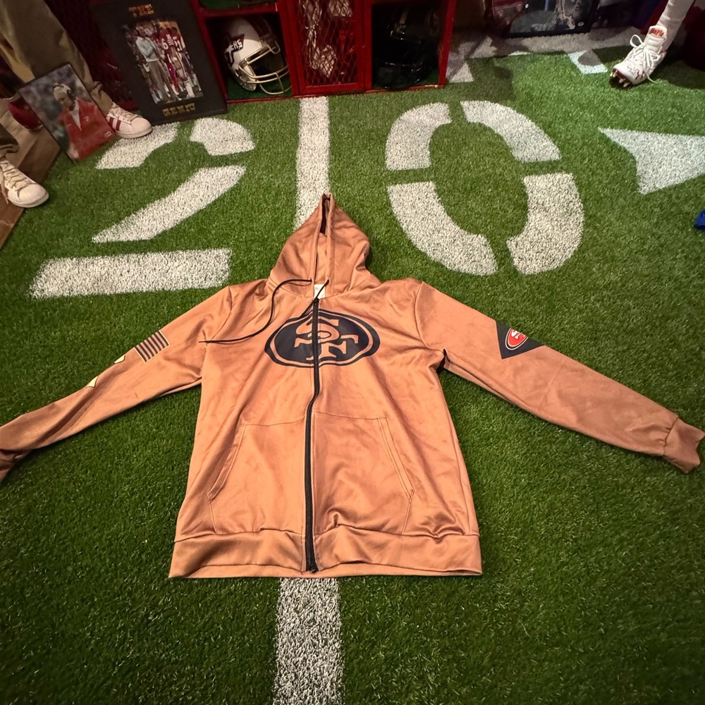 49ers salute to service zip up hoodie